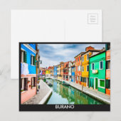 Carte Postale Burano, Italie (Devant / Derrière)