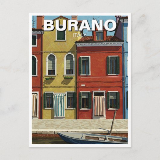 Carte Postale Burano Italie (Devant)