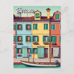 Carte Postale Burano Italie