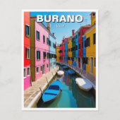 Carte Postale Burano Italie (Devant)