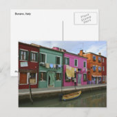Carte Postale Burano, Italie (Devant / Derrière)