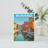 Carte postale Burano Italie (Debout devant)
