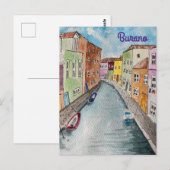 Carte Postale Burano Venice Bright coloured houses  (Devant / Derrière)