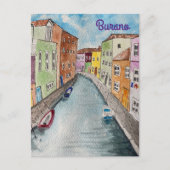 Carte Postale Burano Venice Bright coloured houses  (Devant)