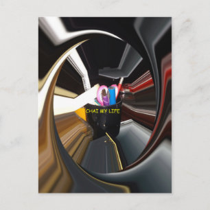 Carte Postale Bureau de la Mug de thé à vie morte Abstraite Art