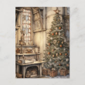 Carte Postale Bureau de Noël Vintage (Devant)