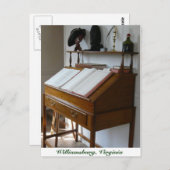 Carte Postale Bureau d'écriture à Colonial Williamsburg (Devant / Derrière)