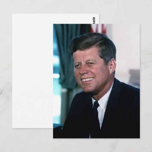 Carte Postale Bureau ovale du président John F. Kennedy (Devant / Derrière)
