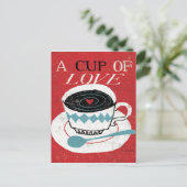 Carte Postale Bureau vintage - Café (Debout devant)