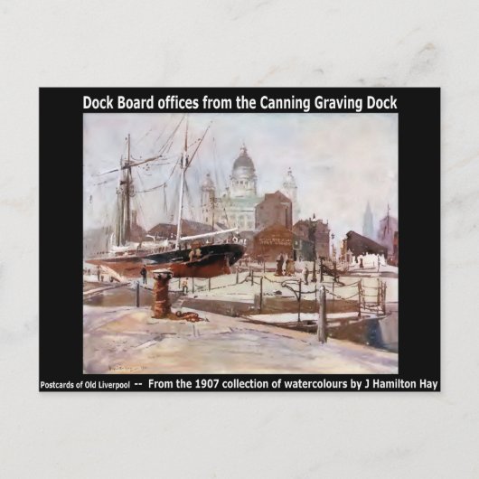 Carte Postale Bureaux du quai de Canning Graving Dock. (Devant)