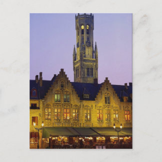 Carte Postale Burg Carré et la tour du beffroi, Bruges, Belgique