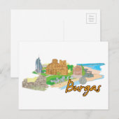 Carte Postale Burgas Bulgarie (Devant / Derrière)