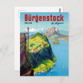 Carte Postale Burgenstock paysage, point de vue, Suisse (Devant / Derrière)