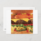 Carte Postale burger (Devant / Derrière)