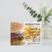 Carte Postale Burger (Debout devant)