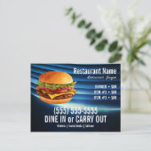 Carte Postale Burger (Debout devant)