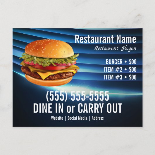 Carte Postale Burger (Devant)