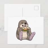 Carte Postale Burger du Restaurant des Taupes (Devant / Derrière)