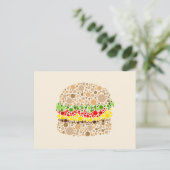 Carte Postale Burger en points (Debout devant)