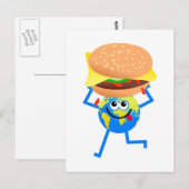 Carte Postale Burger Globe (Devant / Derrière)