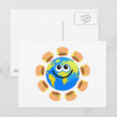 Carte Postale Burger Globe (Devant / Derrière)