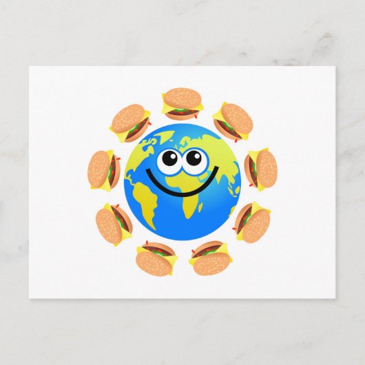 Carte Postale Burger Globe (Devant)