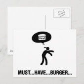 Carte Postale Burger Lover (Devant / Derrière)