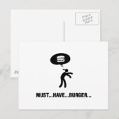 Carte Postale Burger Lover (Devant / Derrière)