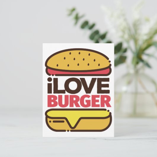 Carte postale Burger Lover (Debout devant)
