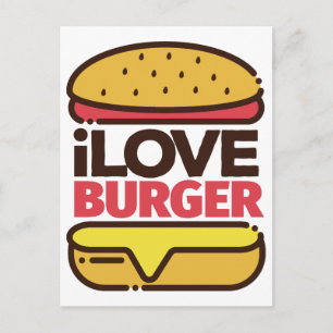 Carte postale Burger Lover