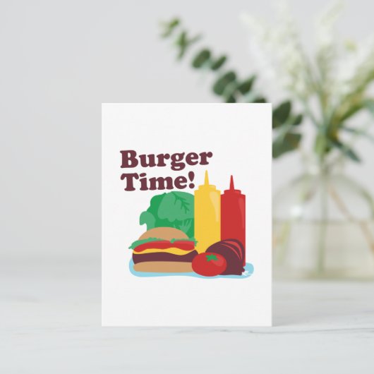 Carte Postale Burger Time ! (Debout devant)