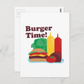 Carte Postale Burger Time ! (Devant / Derrière)