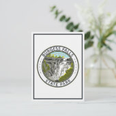 Carte Postale Burgess Falls State Park Tennessee Badge (Debout devant)
