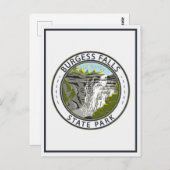 Carte Postale Burgess Falls State Park Tennessee Badge (Devant / Derrière)