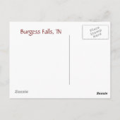 Carte Postale Burgess Falls, TN (Dos)