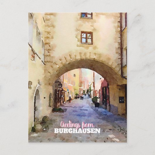 Carte Postale Burghausen en Bavière (Devant)