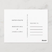 Carte Postale Burgundy Automne Floral Mariage Enregistrer La Dat (Dos)