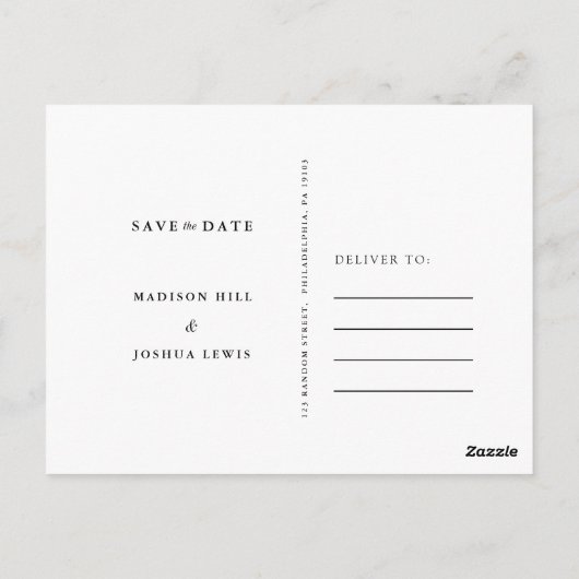 Carte Postale Burgundy Automne Floral Mariage Enregistrer La Dat (Dos)