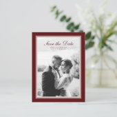 Carte Postale Burgundy Fall Save the Date Postcard (Debout devant)