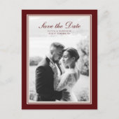 Carte Postale Burgundy Fall Save the Date Postcard (Devant)