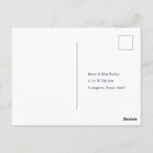 Carte Postale Burgundy Floral Gold Navy Blue Rustic Wedding RSVP (Dos)