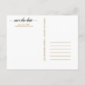 Carte Postale 🤵 Burgundy Gold Elegant Inky Mariage Abstrait (Dos)