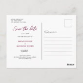 Carte Postale Burgundy Navy Blue & Blush Peony Geo Enregistrer l (Dos)