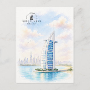Carte Postale Burj Al Arab, Hôtel de luxe iconique, Voyage à Dub