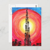 Carte Postale burj Dubaï (Devant / Derrière)