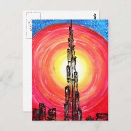 Carte Postale burj Dubaï (Devant / Derrière)