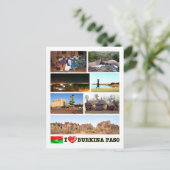 Carte Postale Burkina Faso - I Love - (Debout devant)