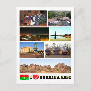 Carte Postale Burkina Faso - I Love -