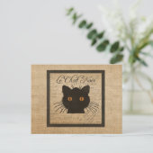 Carte Postale Burlap Le Conversation Noir French Le chat noir (Debout devant)