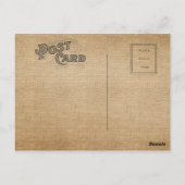 Carte Postale Burlap Vintage Horse Racing (Dos)
